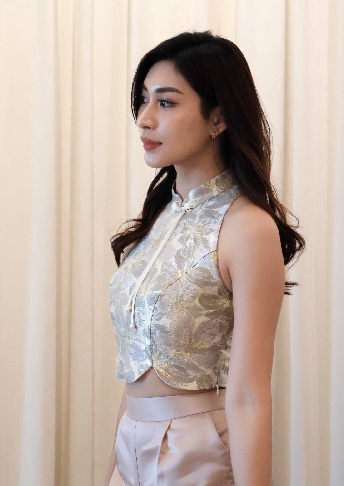 Exclusive -Flourish QIPAO Top