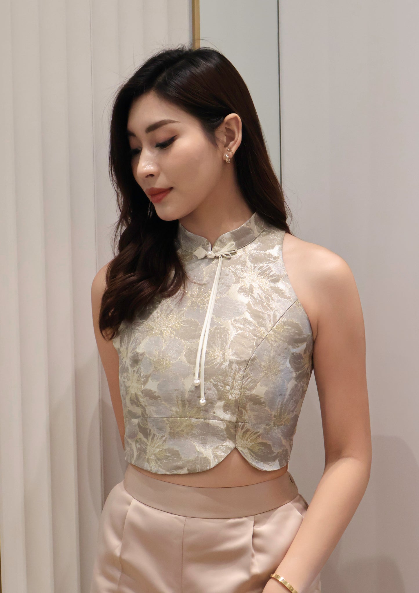 Exclusive -Flourish QIPAO Top
