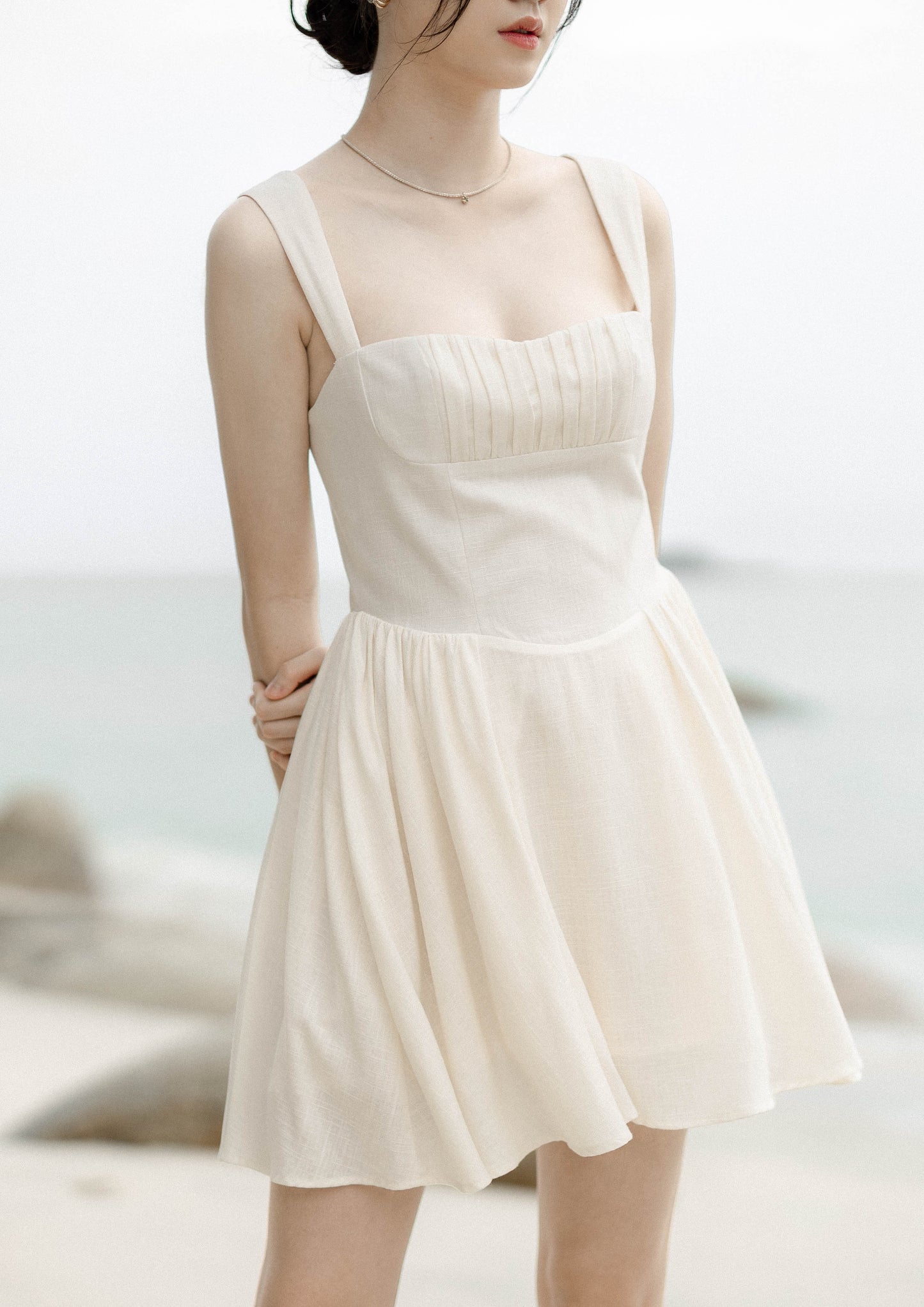 Varena Mini Dress - Cream